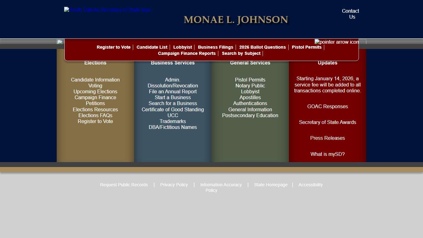 South Dakota Secretary of State